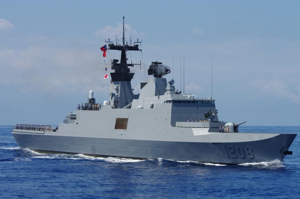 台灣康定級飛彈巡防艦（法國海軍拉法葉級）。翻攝台灣海軍官網