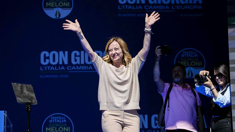 La primera ministra de Italia Giorgia Meloni.