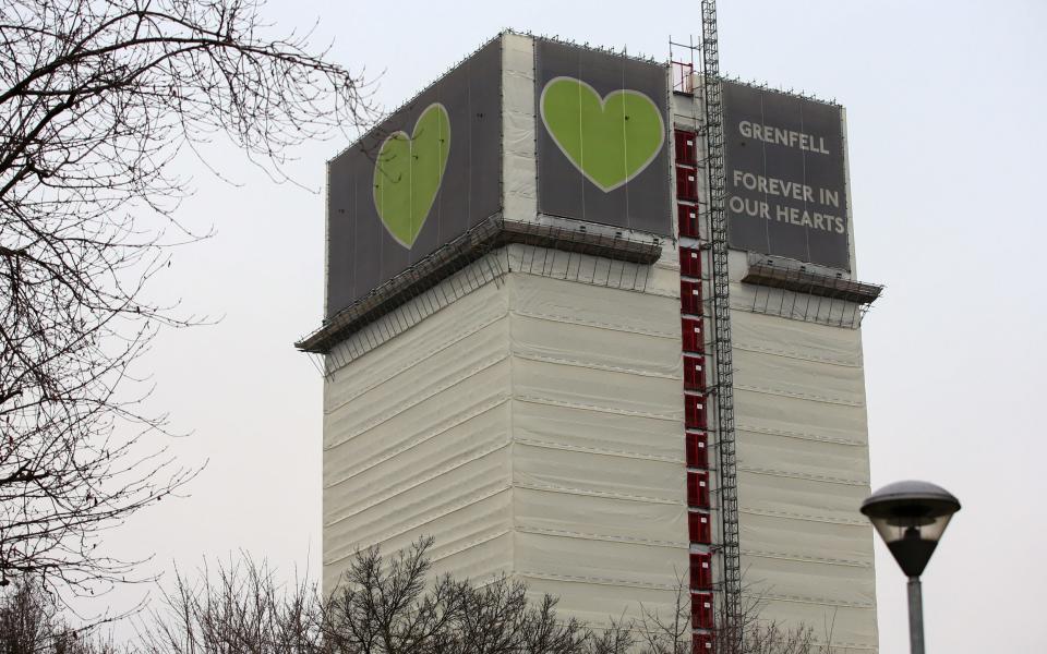 The remains of Grenfell Tower in North Kensington, London, U.K., on Tuesday, Jan. 11, 2022 - Hollie Adams/ Bloomberg