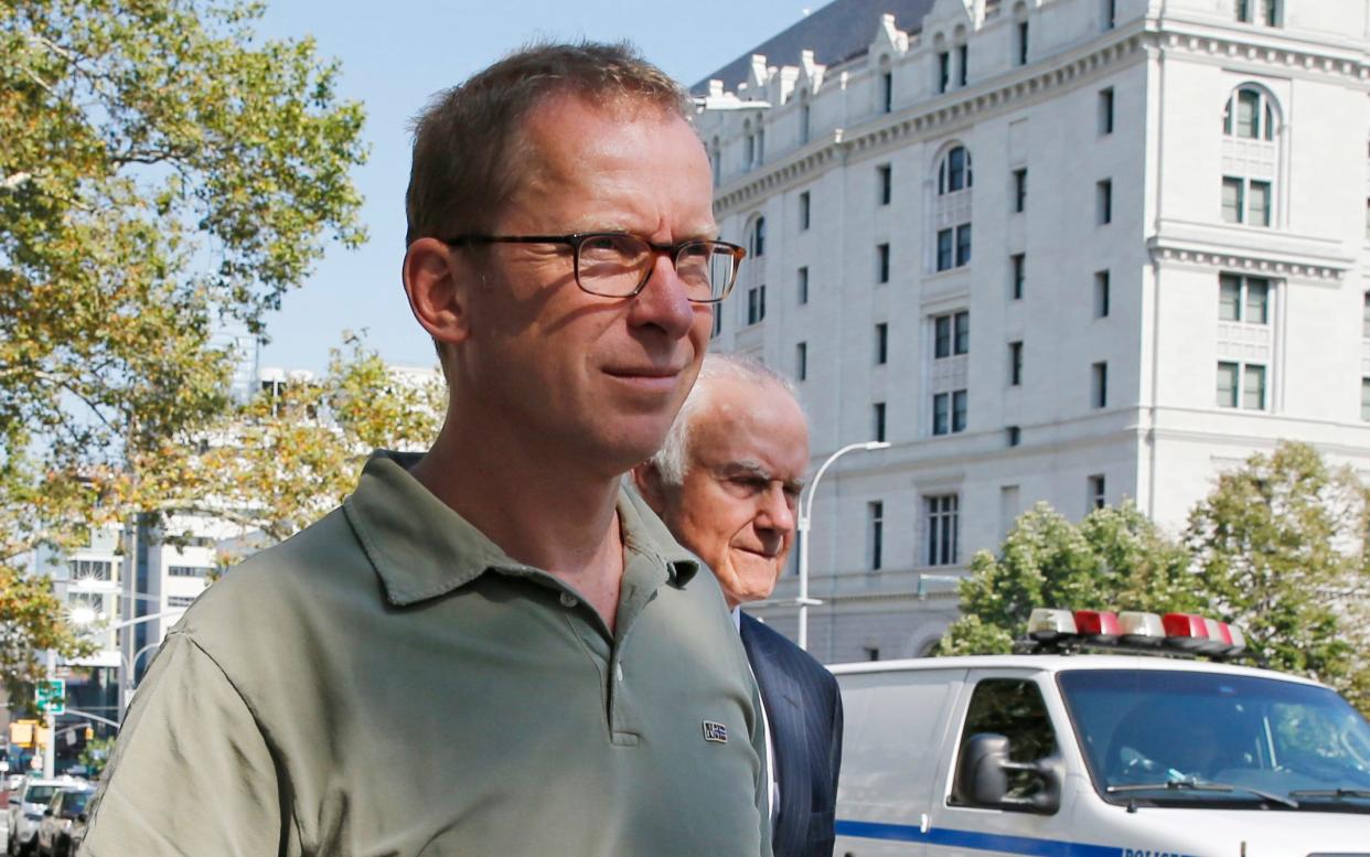 Mark Johnson leaving court in Brooklyn after being granted bail last year - Copyright 2016 The Associated Press. All rights reserved. This material may not be published, broadcast, rewritten or redistribu