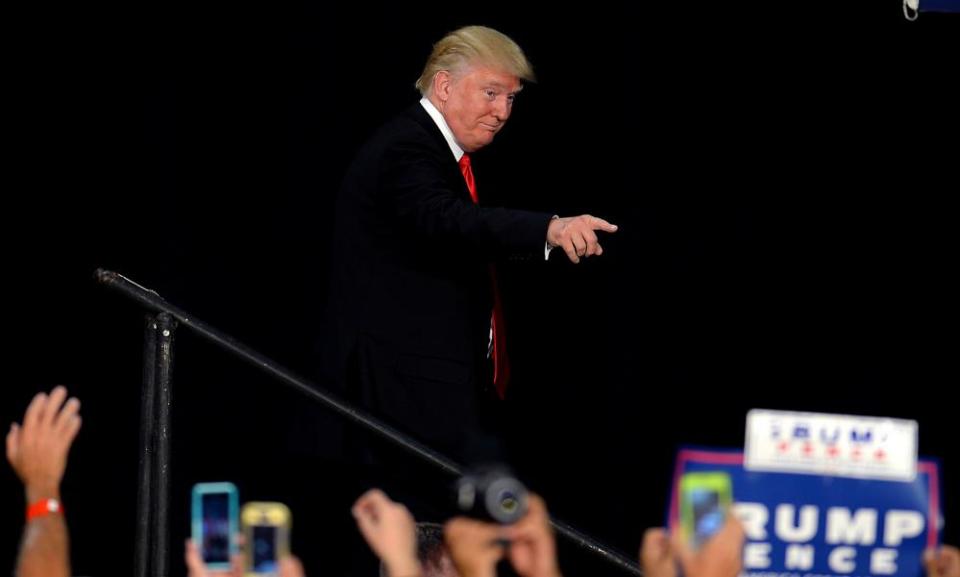 Donald Trump at a rally in 2016.