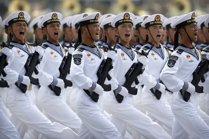 中國人民解放軍海軍部隊。（美聯社）