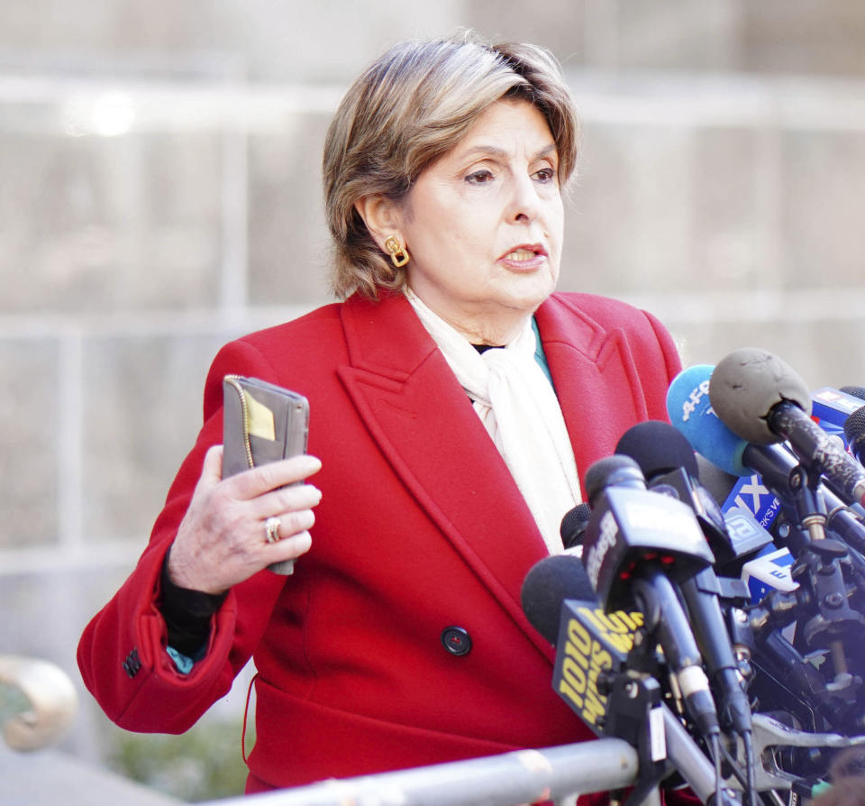 Gloria Allred at Manhattan Criminal Court in New York City.