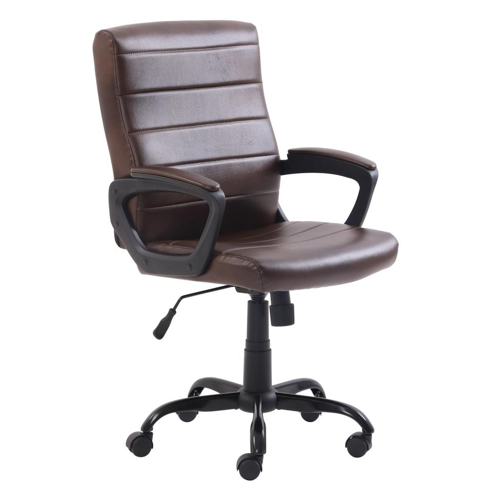 Best Affordable: Mainstays Bonded Leather Mid-Back Manager's Office Chair