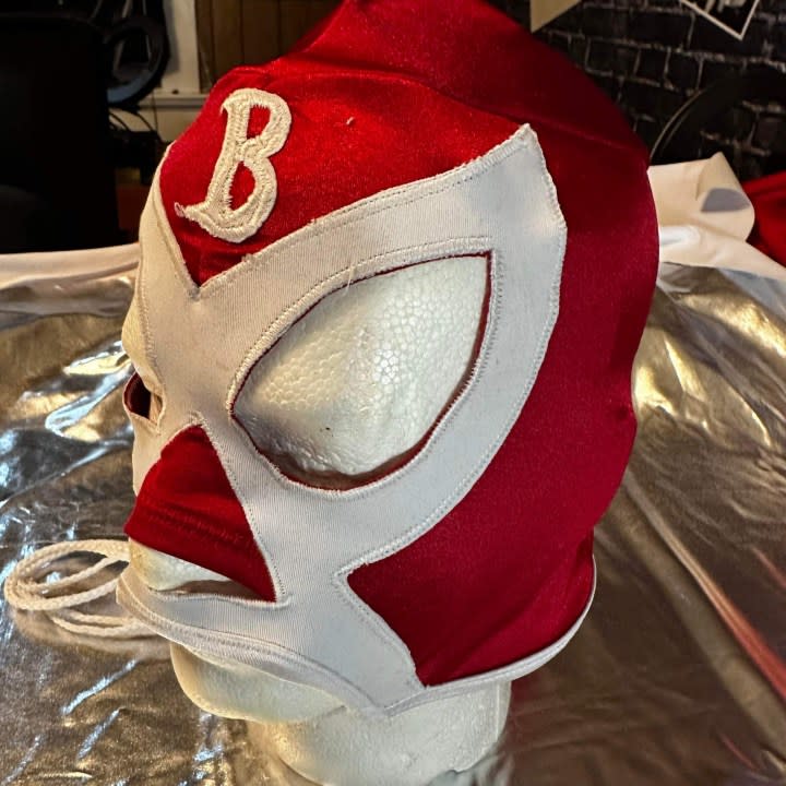 ‘Bullet’ Bob Armstrong’s wrestling mask. (Photo courtesy of Diamond Championship Wrestling)