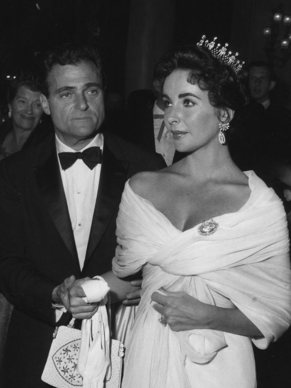 American actress Elizabeth Taylor with her husband, producer Mike Todd at the Cannes Film Festival