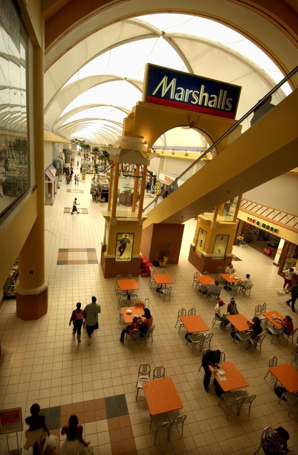 In this file photo from Aug. 3, 2005, the 163rd Street Mall reveals its transformation into a brighter, cleaner look when it underwent a a $26 million facelift.