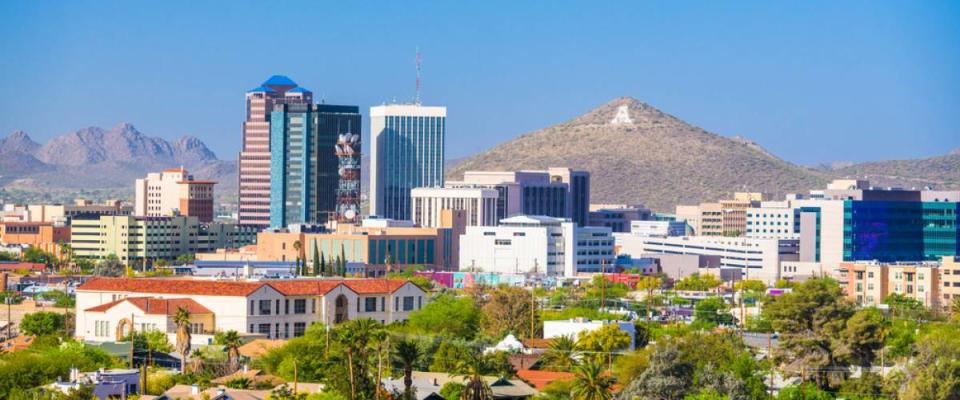 The Tucson, Arizona, skyline