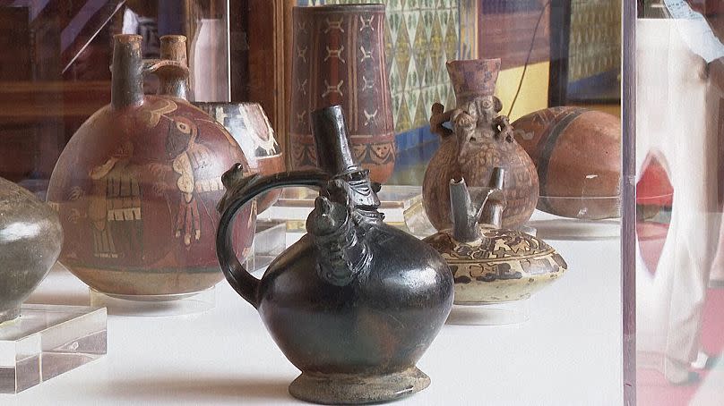 Various of pieces of ceramics, from the Lambayeque and Nazca Cultures