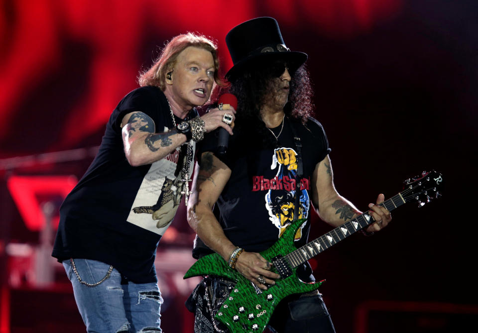 Rockten wie in alten Zeiten: Axl Rose und Slash von Guns N' Roses bei ihrer 