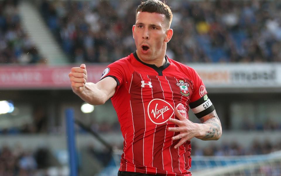 Pierre-Emile Hojbjerg, the Southampton captain, scores the game's only goal in a vital victory over Brighton - Action Images via Reuters