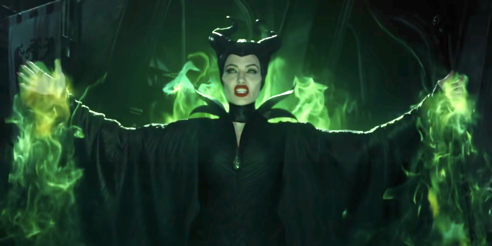 Angelina Jolie as Maleficent casting spells