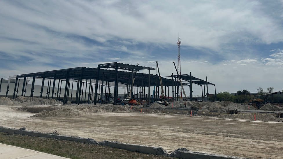 A new unit being built at the Chinese-Mexican industrial park in Monterrey