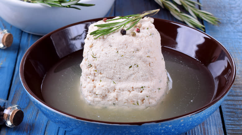 Feta cheese in brine