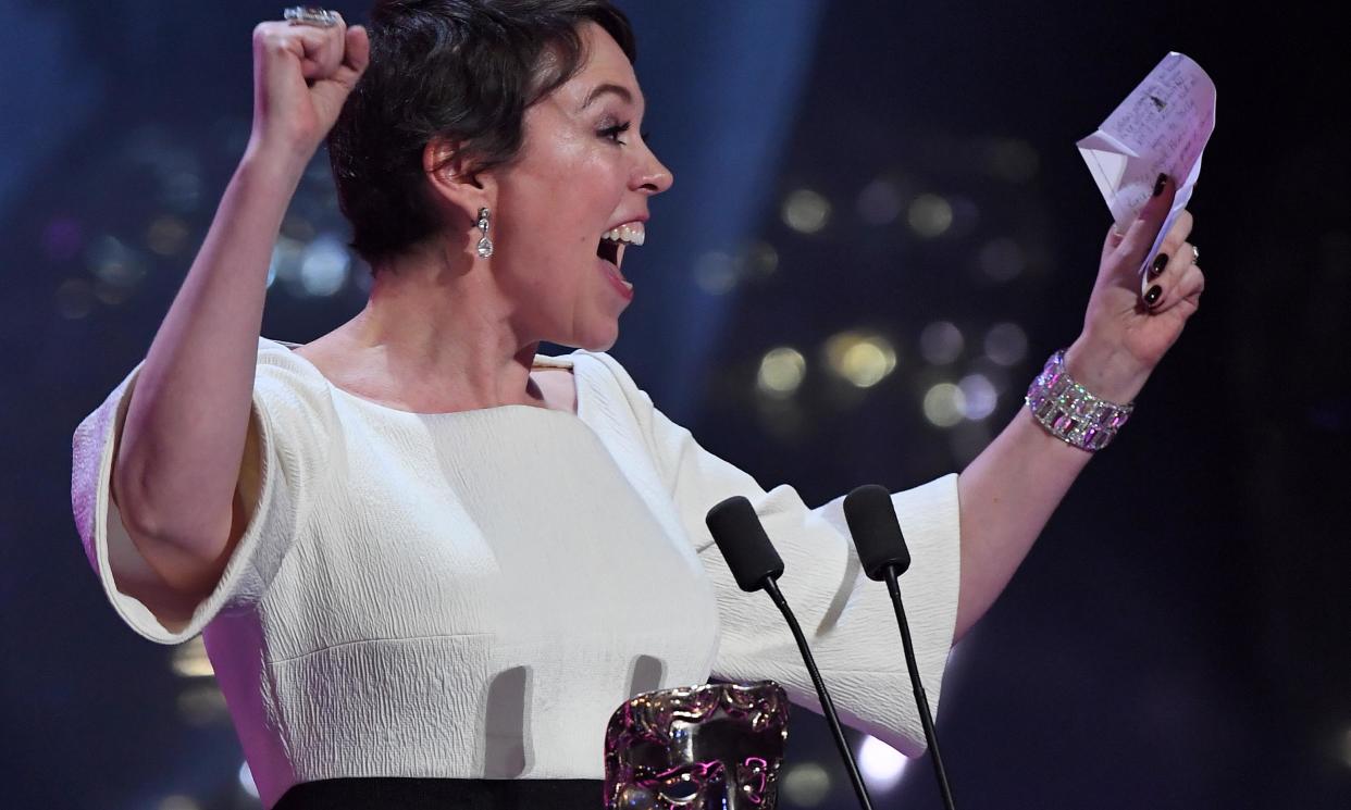 ‘We are going to get so pissed later’ … Olivia Colman on stage.