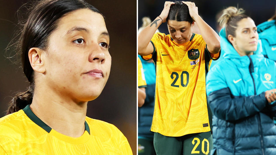 Sam Kerr in action for the Matildas at the Women's World Cup.