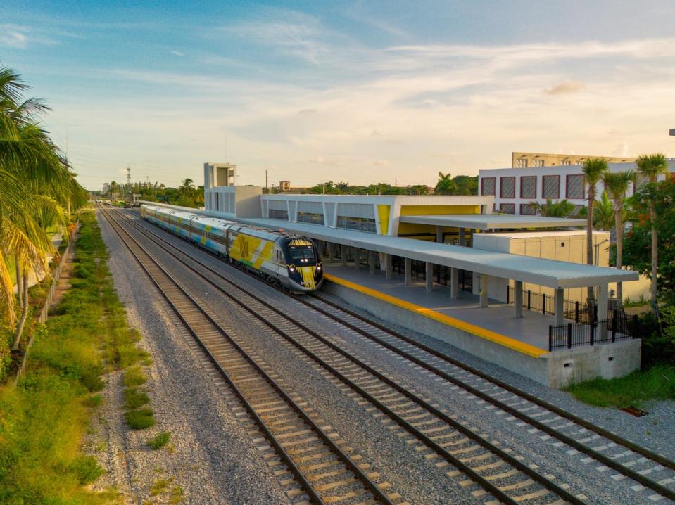 Chau-Jean and her family boarded the Brightline in her hometown, Boca Raton (Brightline)