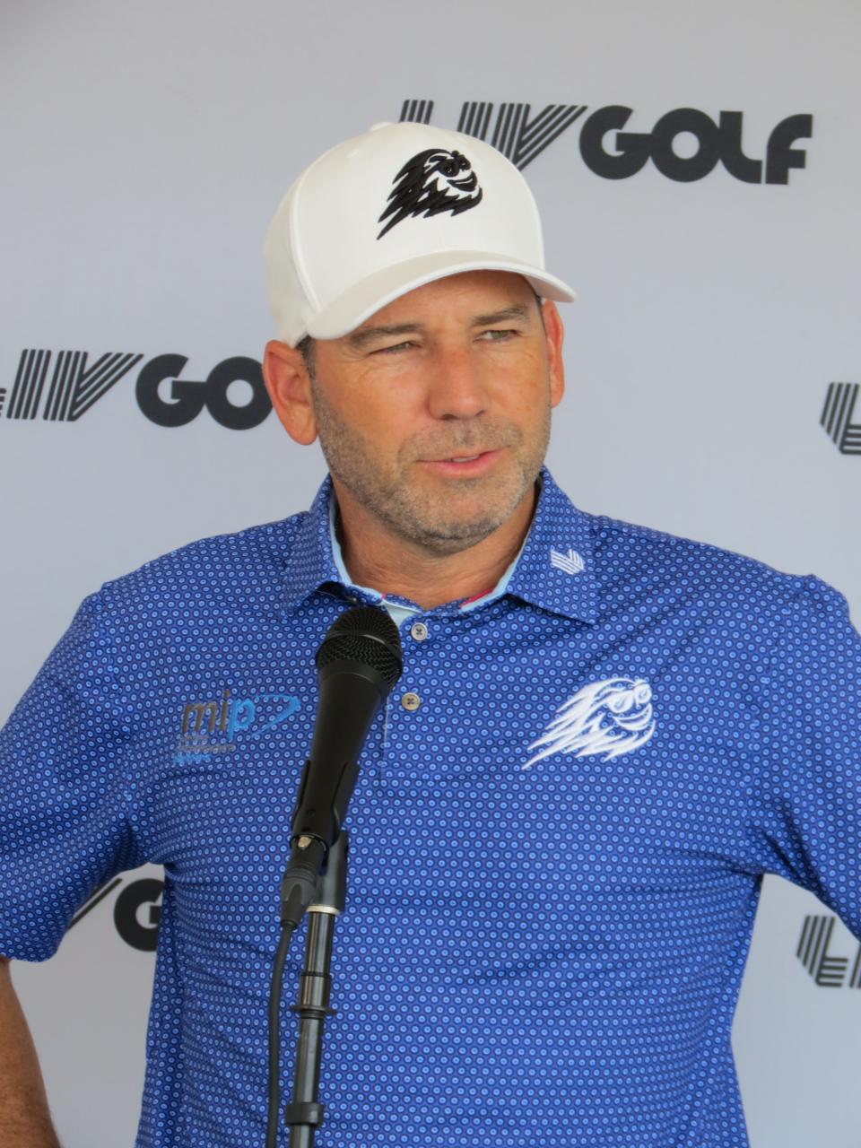 Sergio Garcia at the LIV Golf tournament at Trump National Golf Club in Bedminster, N.J. on Wednesday, August 9, 2023.