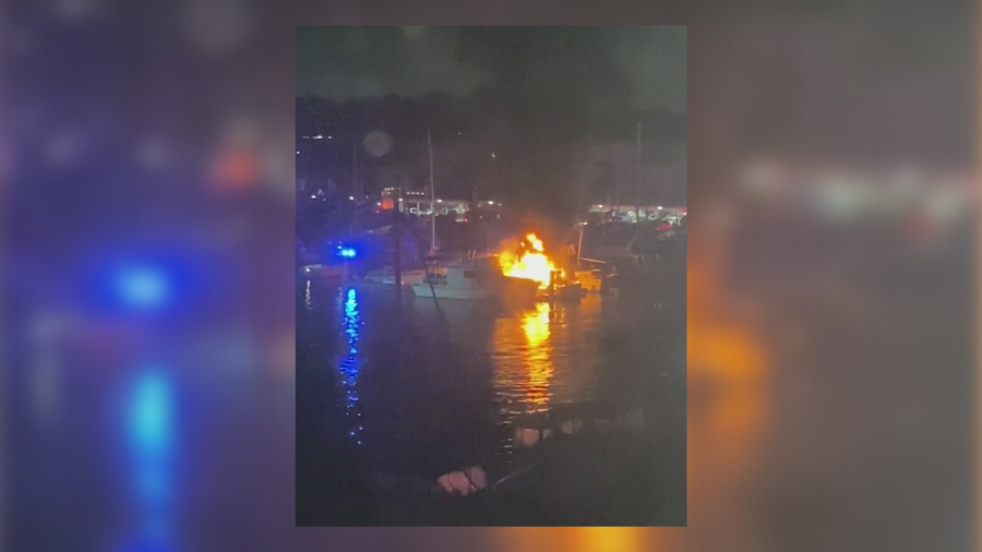 Marina Del Rey boat fire