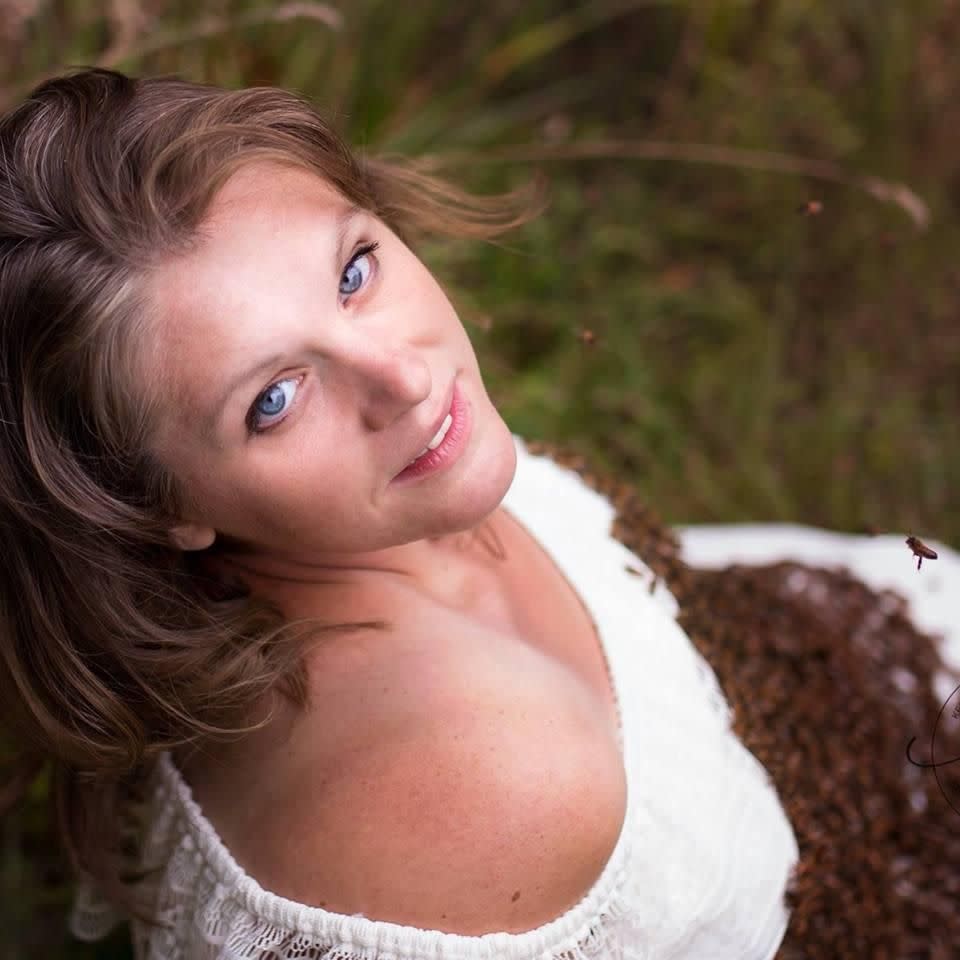 Emily became a viral sensation after posing with 20,000 bees in August. Photo:  Emily Mueller