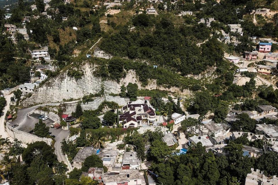 An aerial view of the private residence of President Jovenel Moise in Port-au-Prince, Haiti, Tuesday, July 13, 2021. Moise was killed and his wife wounded during an attack on his home on July 7. 