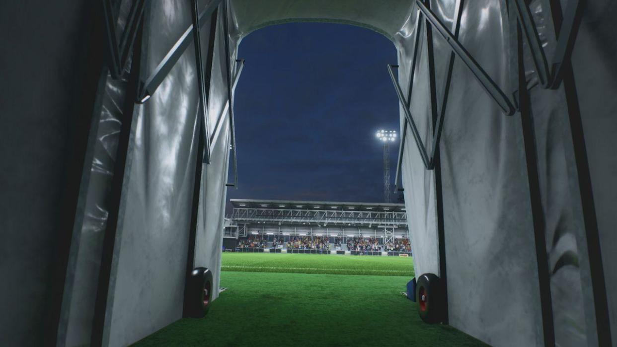 A view from the main stand looking towards the Bobbers Stand in EA FC 24