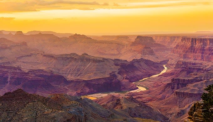 Sunset at Desert View Point in Grand Canyon National Park