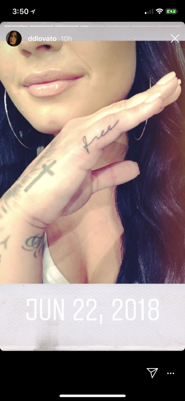 Demi Lovato decided to get a new powerful tattoo following the release of her single "Sober."