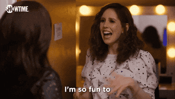 vanessa bayer saying i'm so fun to see your face and body and to meet you in the person