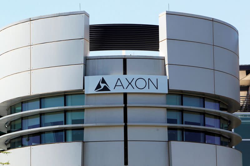 FILE PHOTO: The headquarters for Axon Enterprise Inc, formerly Taser International, is seen in Scottsdale