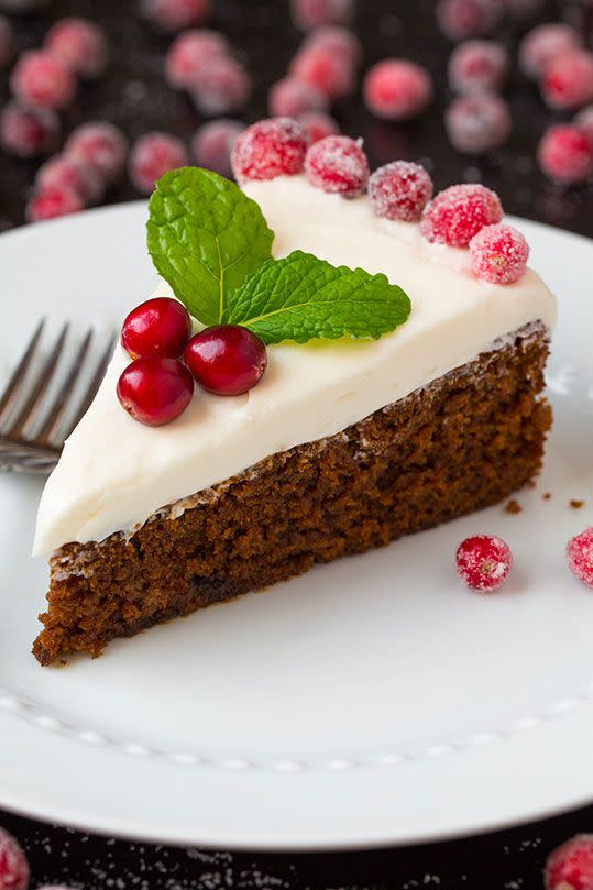 Gingerbread Cake with Cream Cheese Frosting