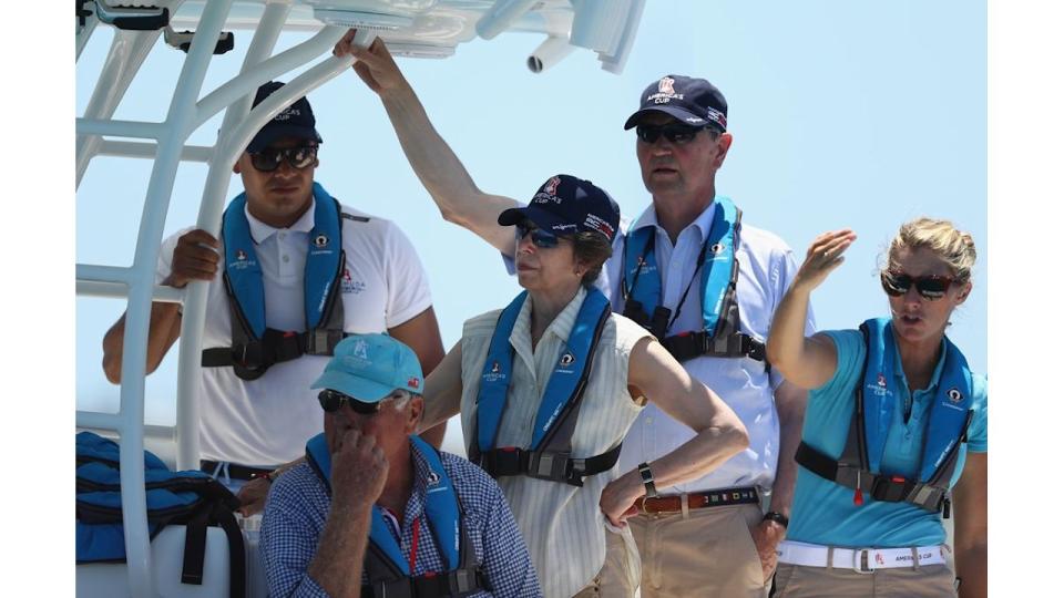 Anne and Sir Tim at America's Cup Match in 2017