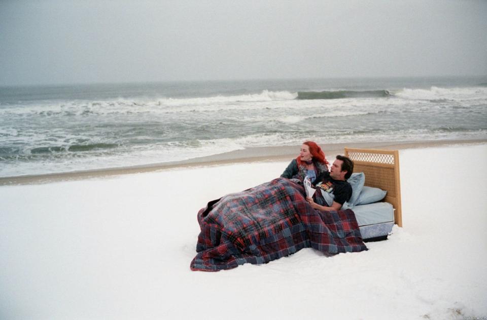 Jim Carrey and Kate Winslet are the troubled lovers in ‘Eternal Sunshine of the Spotless Mind’. (Focus Features)