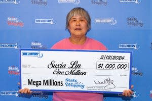 Suxia Lin, of Braintree, won $1 million in the Mega Millions Lottery game. She purchased her ticket at Kam Man Food in Quincy.