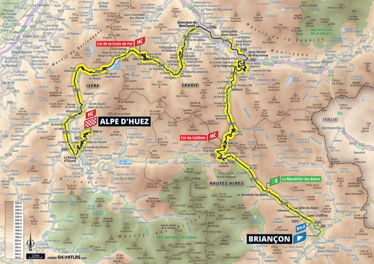 Stage 12 features the iconic Alpe d’Huez climb  (letour)