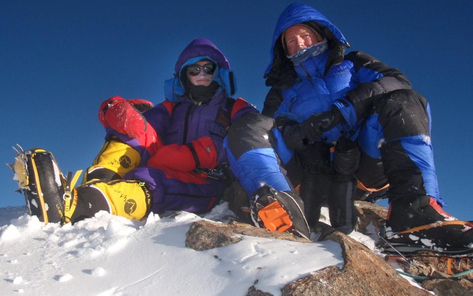 Rick Allen, left, and Sandy Allan on Mazeno Ridge in Pakistan in 2012: the two climbers had a combined age of 112 years - PA