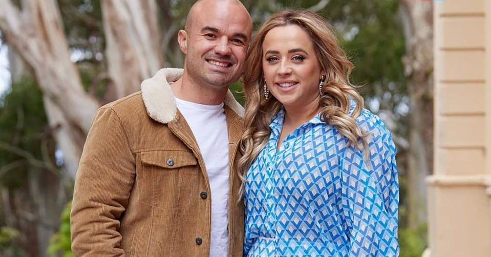 The Block's Sarah-Jane and Tom surprised fans on Instagram when they shared a throwback snap. Photo: Nine