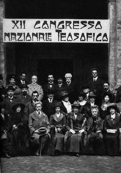 12th congress of the Italian Theosophical Society, taken in Rome in 1912. <a href="https://www.gettyimages.com/detail/news-photo/congress-of-the-italian-theosophical-society-rome-1912-news-photo/520850191?adppopup=true" rel="nofollow noopener" target="_blank" data-ylk="slk:SeM/Universal Images Group via Getty Images;elm:context_link;itc:0;sec:content-canvas" class="link ">SeM/Universal Images Group via Getty Images</a>