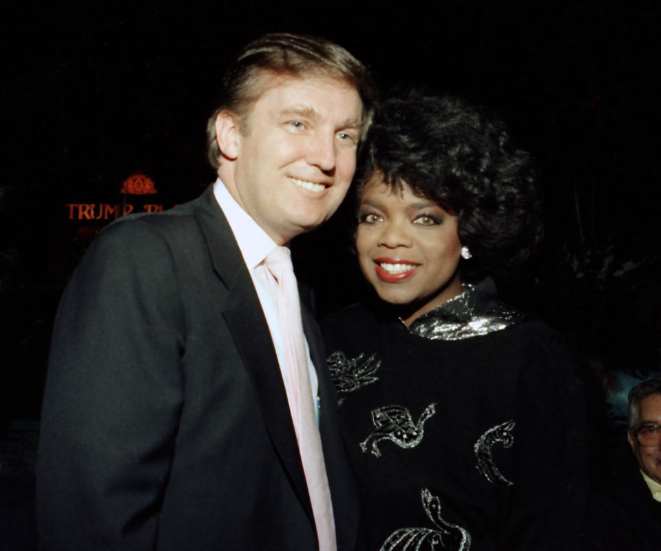 Donald Trump and Oprah Winfrey in 1988. (Photo: Getty Images)