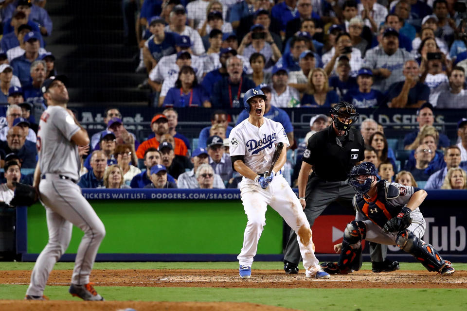 Corey Seager knew he belted this pitch from Justin Verlander. (Getty Images/Ezra Shaw)