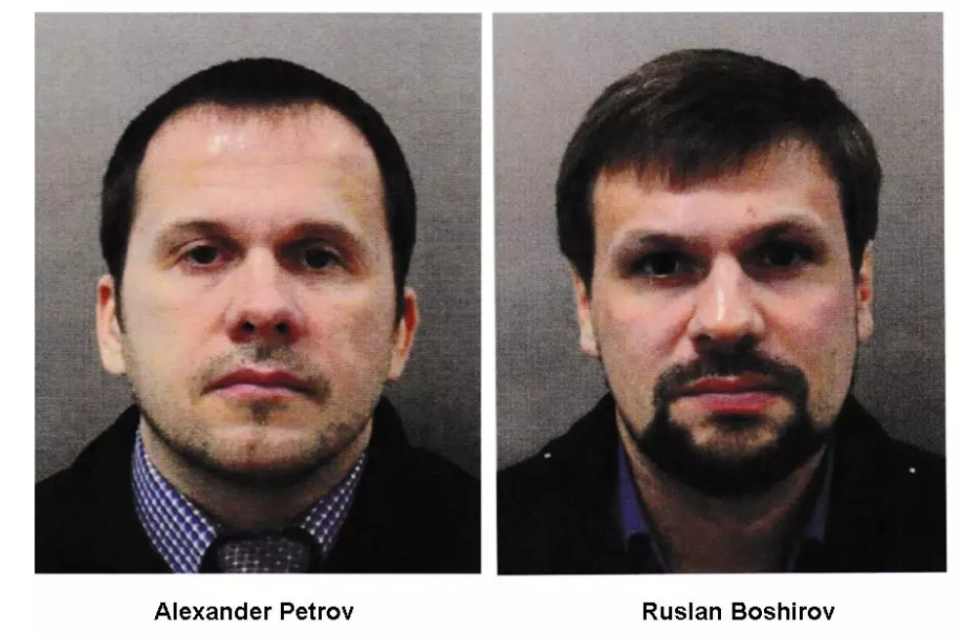 Alexander Petrov and Ruslan Boshirov were named by Scotland Yard and the Crown Prosecution Service. (Met Police)