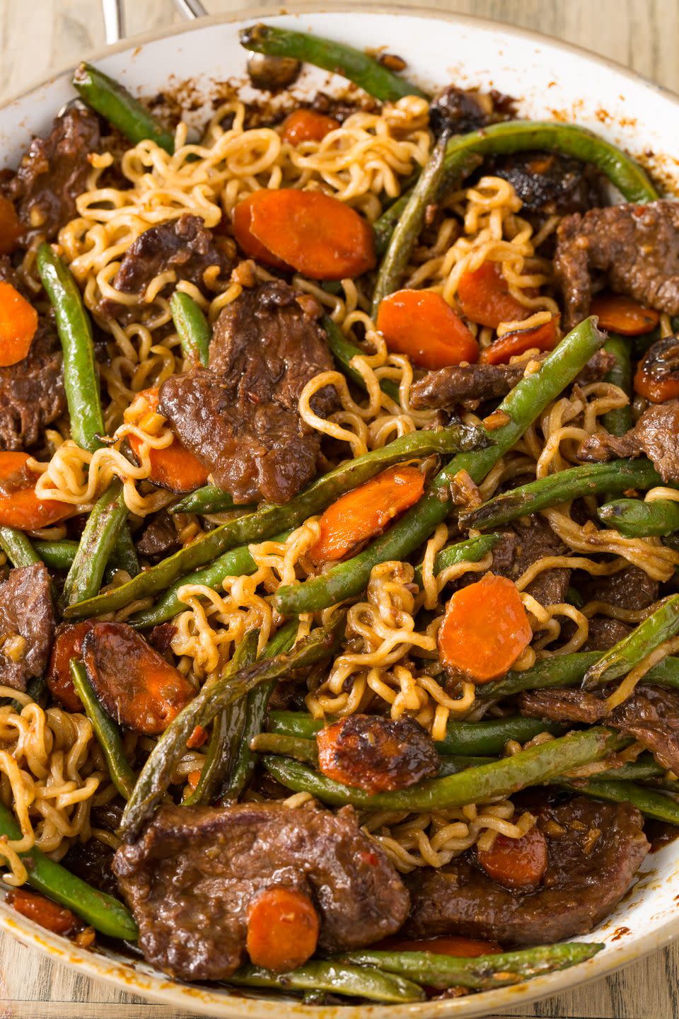 Ginger Beef Stir-Fry With Ramen