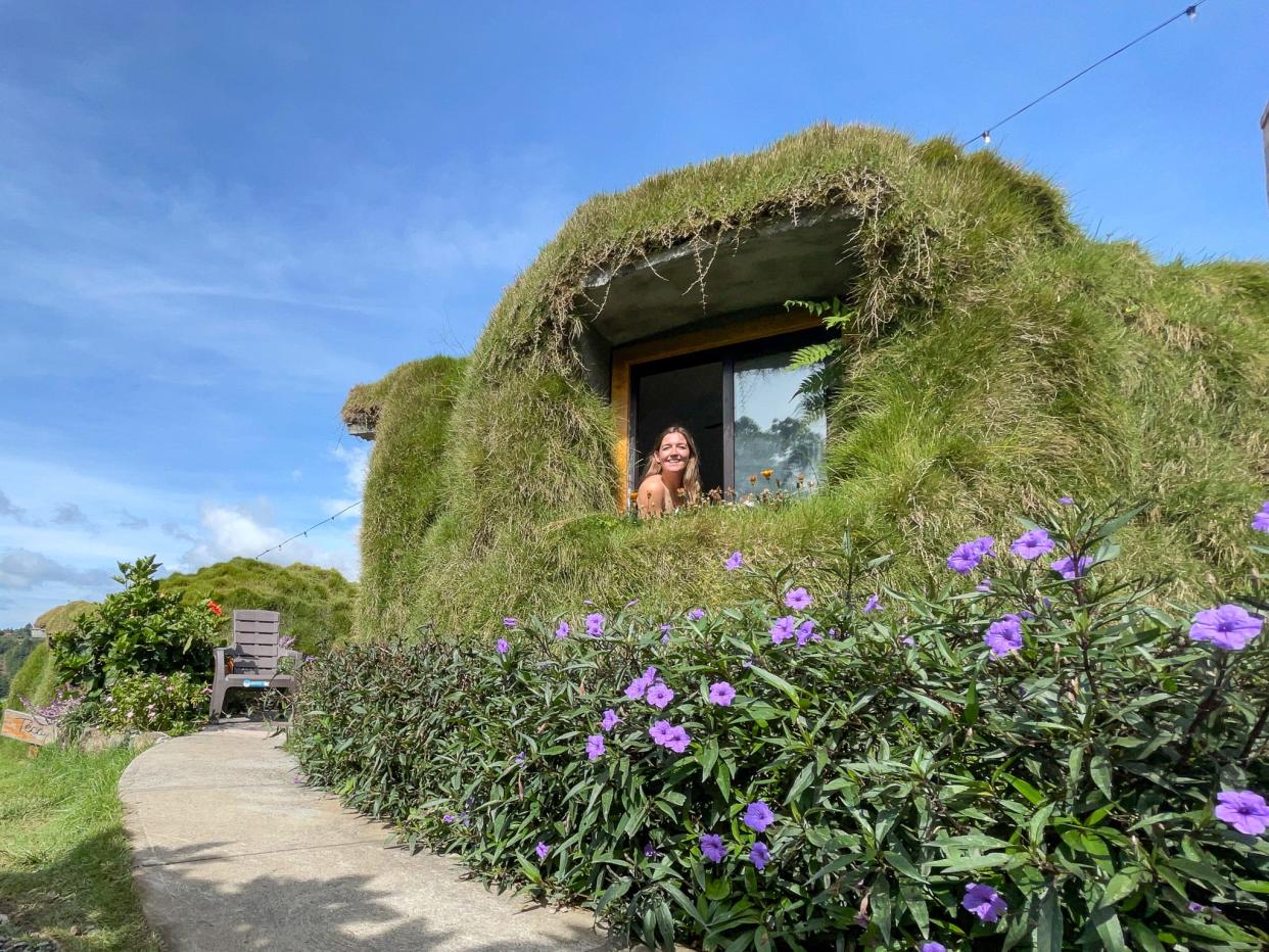 The author in her tiny house.