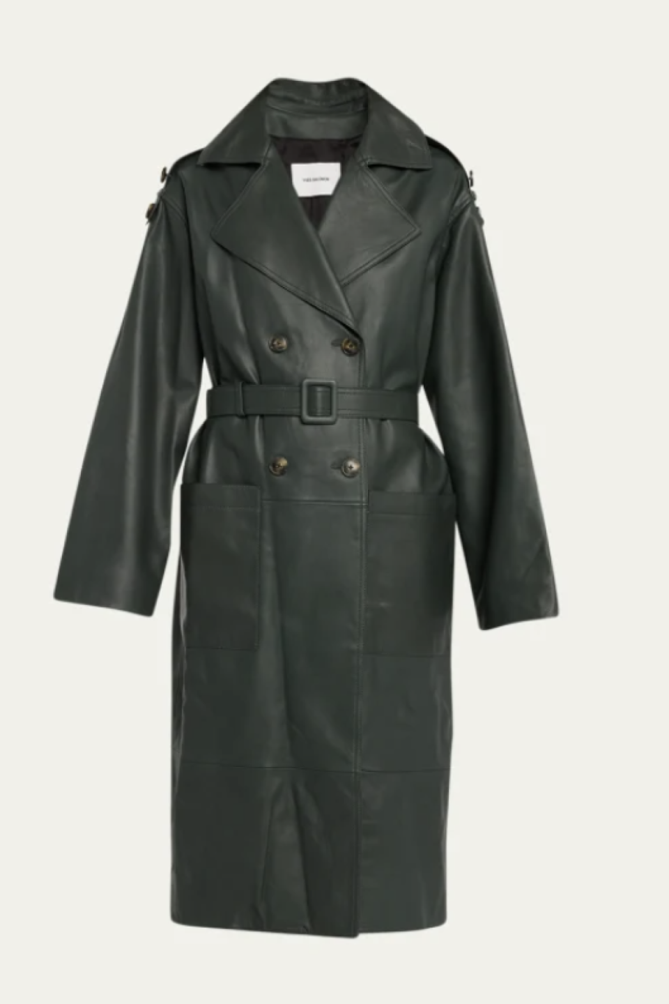 Yves Salomon Nappa Leather Trench Coat