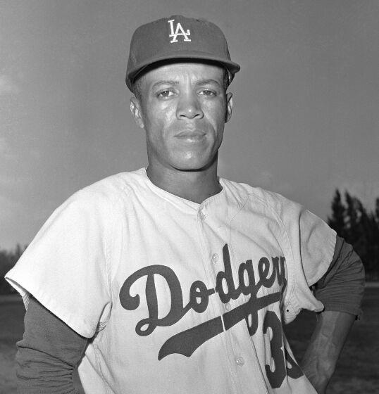 Los Angeles Dodgers infielder Maury Wills poses March 27, 1962. (AP Photo)