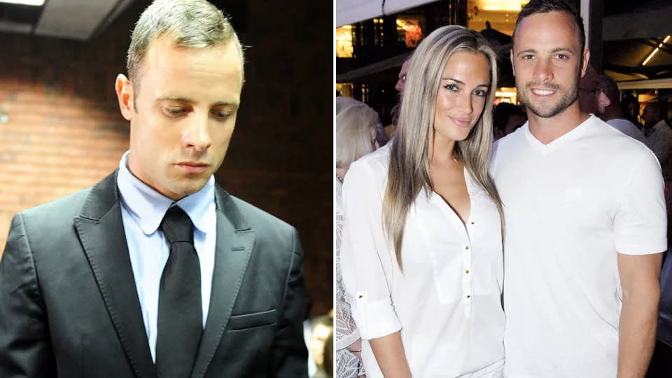 Pictured here, Oscar Pistorius and his slain former girlfriend Reeva Steenkamp. 