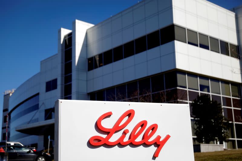 FILE PHOTO: An Eli Lilly and Co pharmaceutical manufacturing plant is pictured in Branchburg, New Jersey