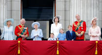 <p>The Royal Family share in the nation's celebration of the Queen's Platinum Jubilee. (Getty)</p> 