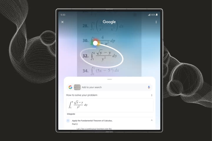 Circle to Search on Samsung Galaxy Z Fold 6.