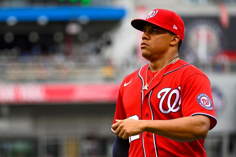 Juan Soto was traded to the Padres on Tuesday.